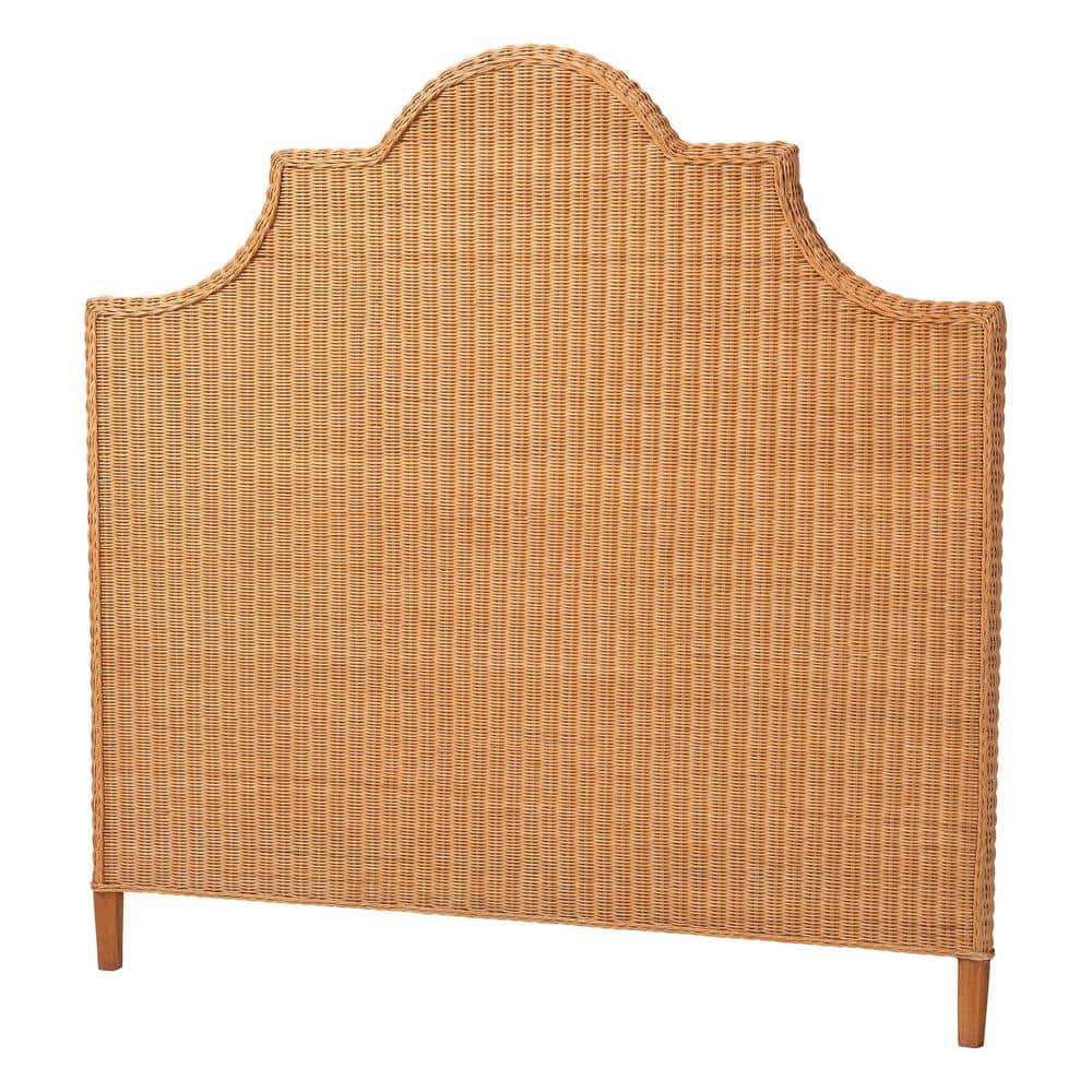 Melanie Light Honey Brown Rattan King Standalone Headboard - thumbnail 3