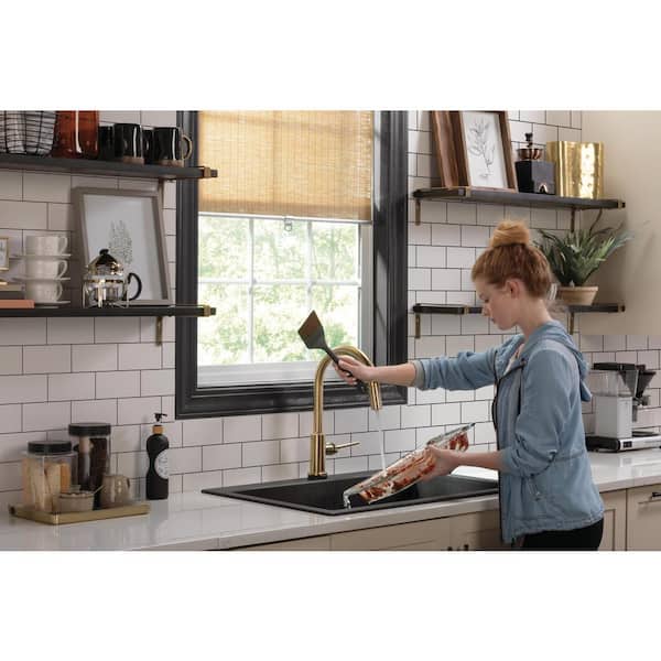 Delta Trinsic Single-Handle Pull-Down Sprayer Kitchen Faucet with 