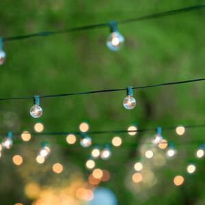 Indoor/Outdoor 25 ft. Plug-in Globe Bulb Weatherproof Party String Lights with 30 G40 Bulbs Included (5 Free Bulbs)