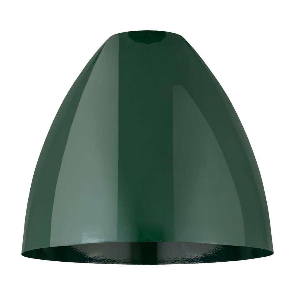 Matte Black and Green Glass Mini Pendant Light