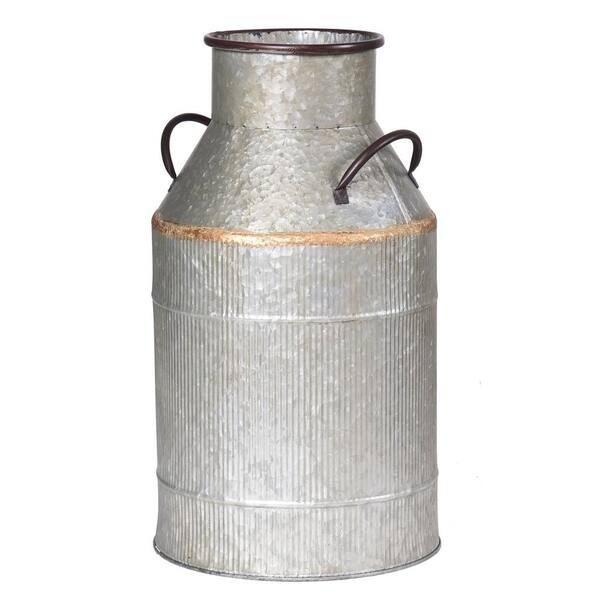 StyleCraft Galvanized Milk Planter - Outdoor - 18 in. X 10 in. X 10 in.