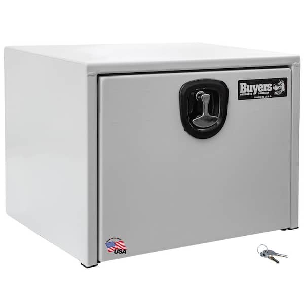 BUYERS PRODUCTS 18 in. x 18 in. x 24 in. White Steel Underbody Truck Tool Box