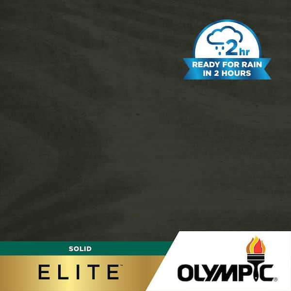 Olympic Elite 1 gal. SC-1026 Deep Charcoal Solid Advanced Exterior Stain and Sealer in One