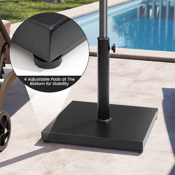 55 lb patio umbrella base Plastic Pole Holder Accessory w/ Adjustable Knob – Best Choice Products Please confirm size before purchasing. Yaheetech 55lbs Heavy Duty Mobile