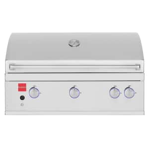 Premium 36 in. 4-Burner Built-In Natural Gas Grill in 304 Stainless Steel with Rear Infrared Rotisserie Burner