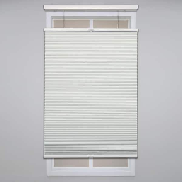 34W x 72L Inches White DEZ Furnishings QGPO340720 Cordless Light Filtering Top Down Bottom Up Shade