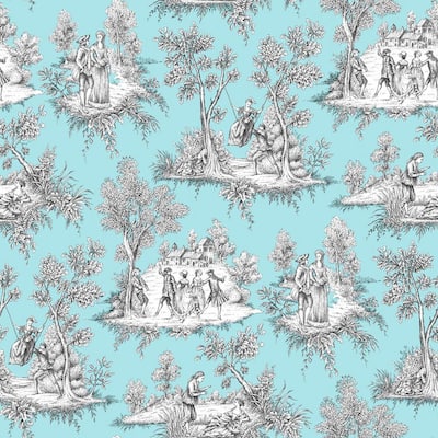 Toile Wallpaper Home Decor The Home Depot