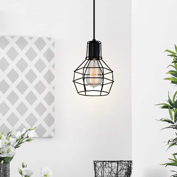 Secure 1 Light Down Mini Pendant With Black Finish