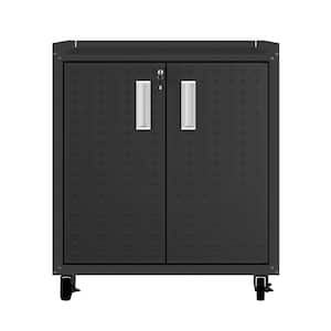 Fortress 30.3 in. W x 31.5 in. H x 18.2 in. D 2-Shelf Metal Freestanding Cabinet in Charcoal Grey