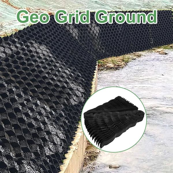 Wellco 10 ft. x 16.5 ft. x 6 in. Plastic Ground Geo Grid Ground Pavers Geocell Sand and Soil Consolidation Filling Projects