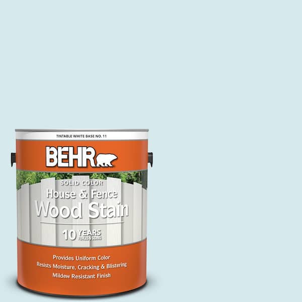 BEHR 1 gal. #HDC-MD-23 Ice Mist Solid Color House and Fence Exterior Wood Stain