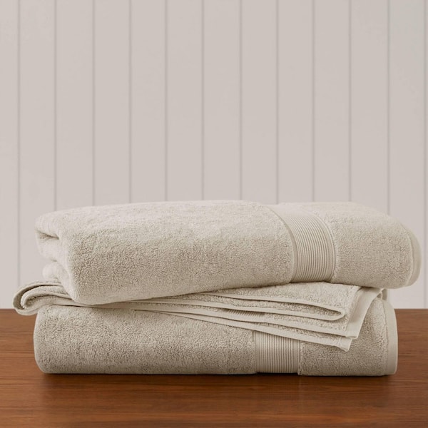 800 GSM Natural 100% Cotton Bath Sheet (Set of 2)