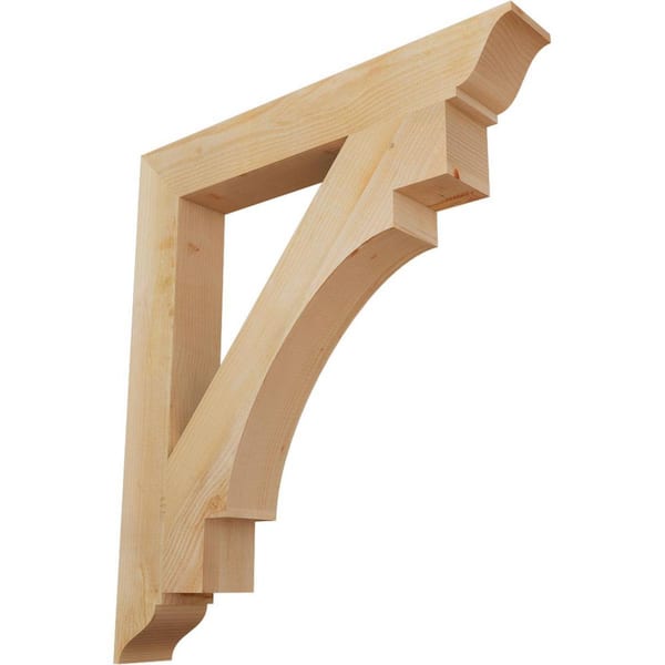 6 in. x 48 in. x 42 in. Douglas Fir Merced Traditional Rough Sawn Bracket
