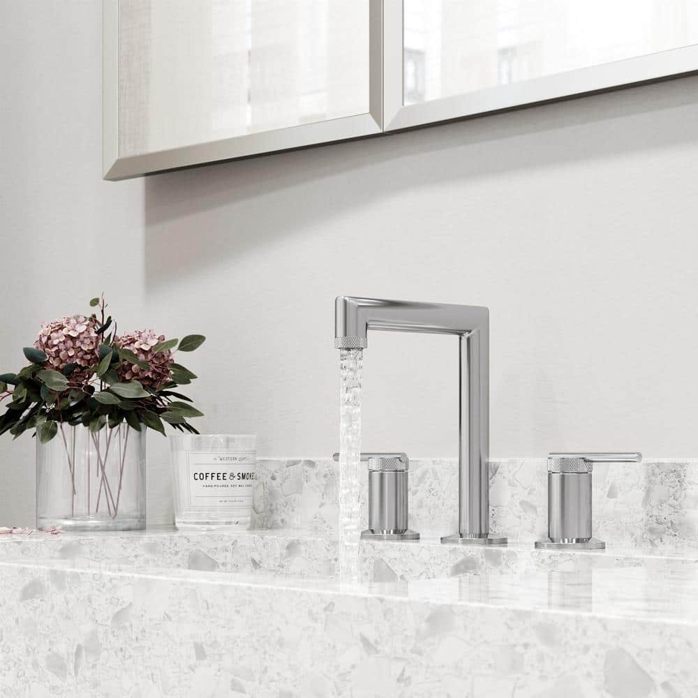 Sterling High Arc Widespread Bathroom Faucet in Chrome