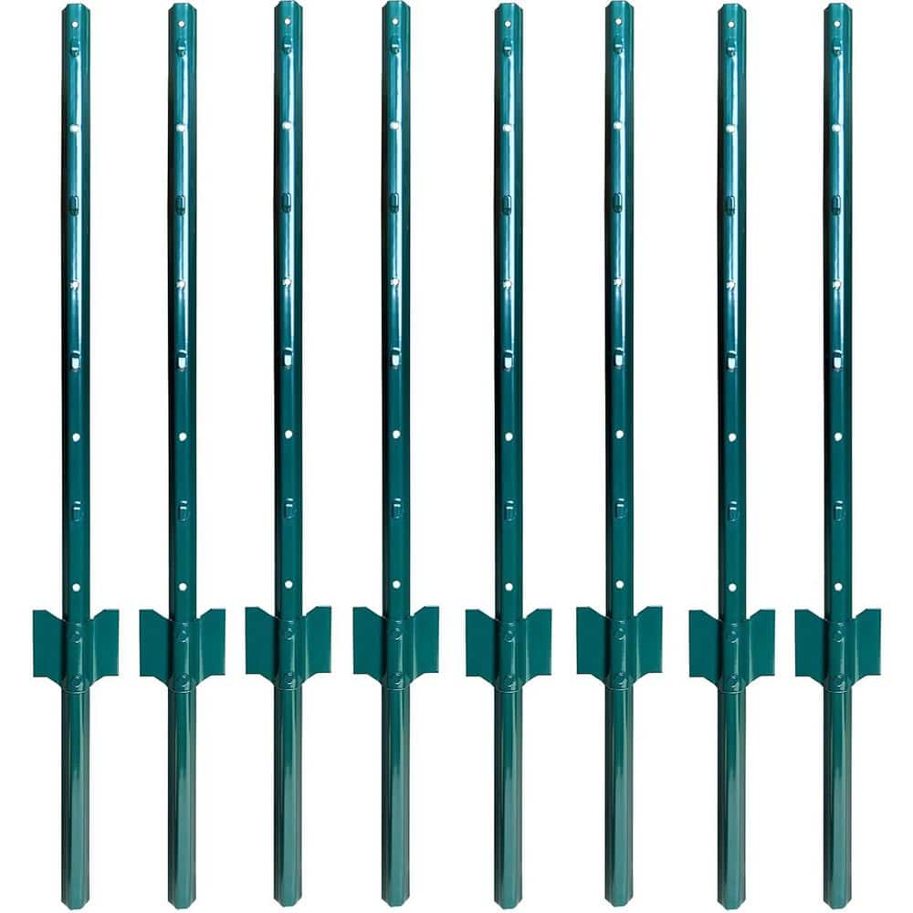 Fence Post 6 ft. L x 3 in. W x 3 in. H Green Steel No Dig Garden U Fence Anchor Plate 8-Pack price history on PriceWatchPro