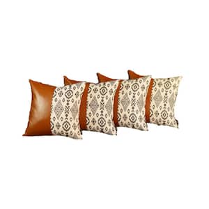 Jordan Brown Abstract 17 in. X 17 in. Throw Pillow Cover Set of 4