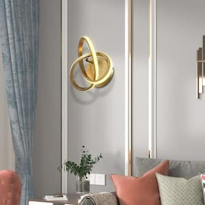 Washington 1-Light Gold Dimmable Integrated LED Metal Wall Sconce