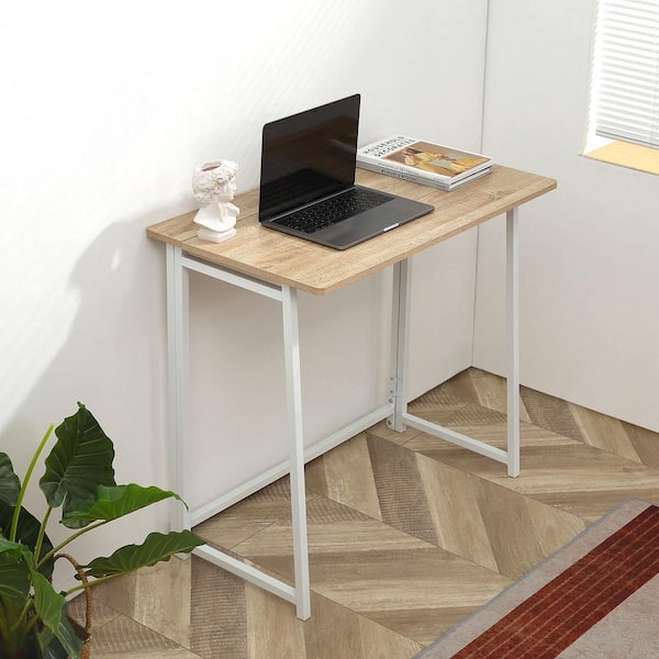 Folding 31.5 Home Office Work Desk for Small Spaces and Storage