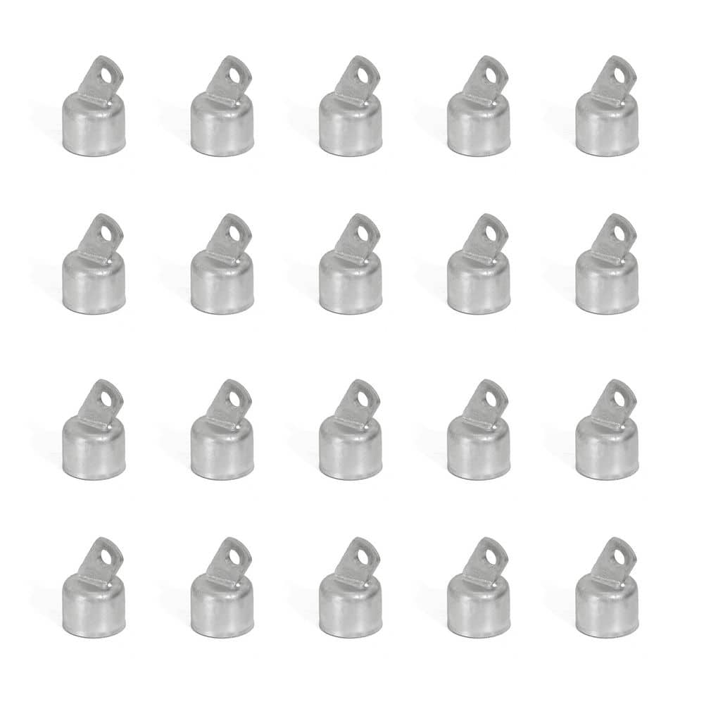 1-5/8 in. Chain Link Fence Silver Galvanized Steel Top Rail End Cap (Pack of 20) price history on PriceWatchPro