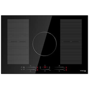 30 in. Built-In Electric Modular Induction Hob Drop-In Cooktop in Black with 5 Elements Sensor Touch Control
