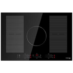 30 in. Induction Electric Cooktop Glass Top 5 with Elements in Black