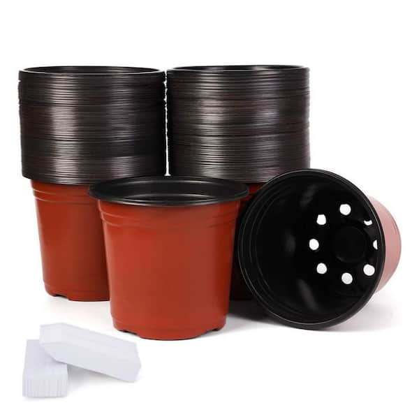 Unbranded Plastic Indoor/Outdoor Planter (4 in. W x 3.3 in. H) 100-Pack  L08TM8XVZD