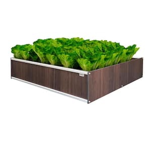 Raised Garden Bed Made from Wood Grain HPL Resin Panels with Aircraft Grade Aluminum Support (No Bottom)