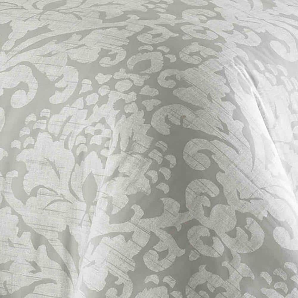Camden Gray Cotton Reversible Full Comforter Set