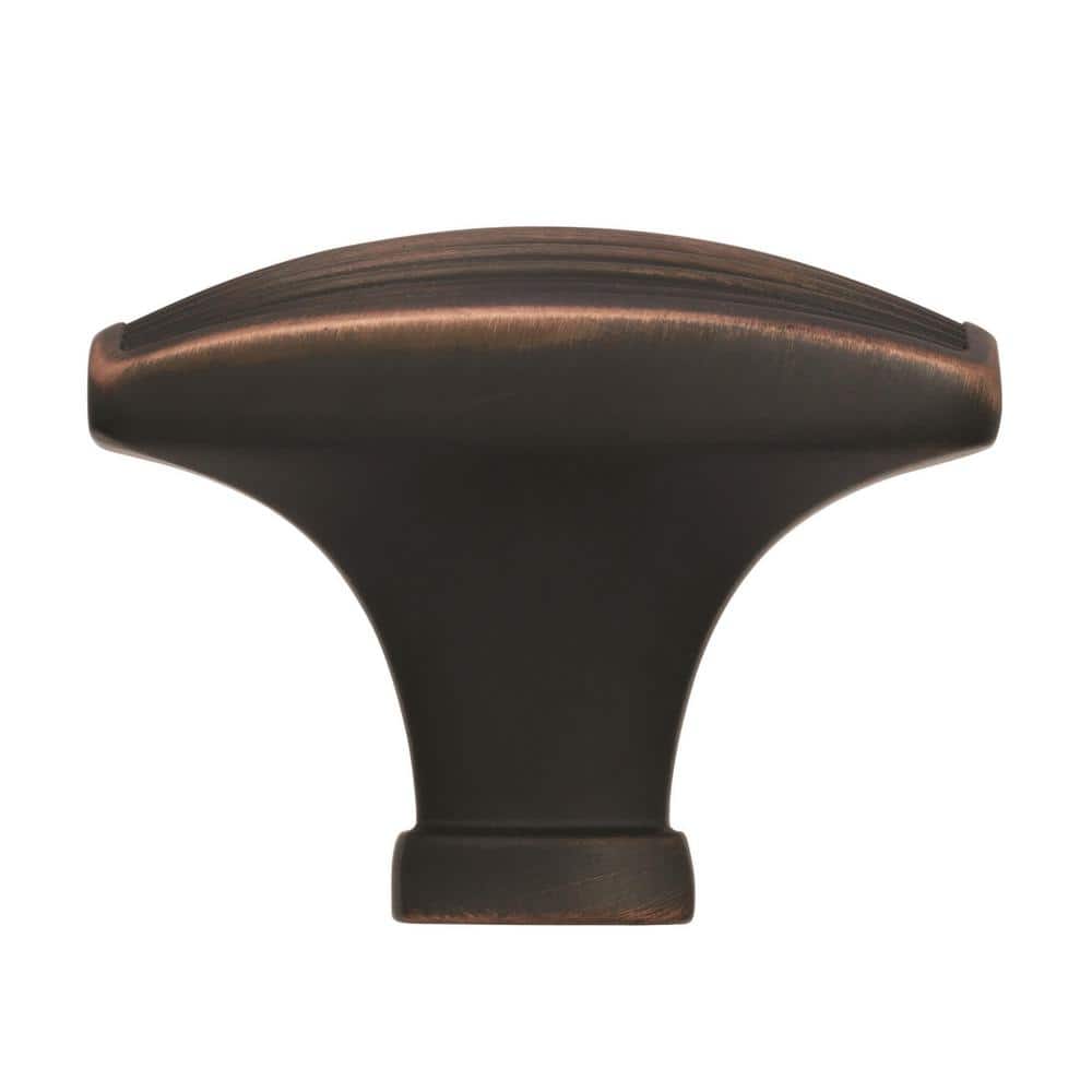 Oil Rubbed Bronze Rectangular Cabinet Knob with Mounting Hardware