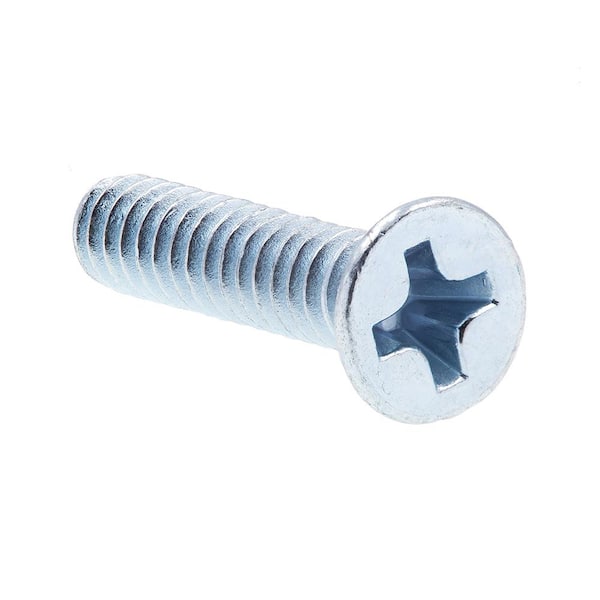 Prime-Line #6-32 x 5/8 in. Zinc Plated Steel Phillips Drive Flat Head Machine Screws (100-Pack)