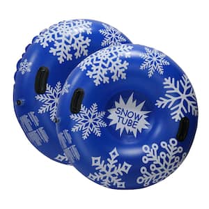 48 in. Inflatable Wear-Resistant Antifreeze Snow Tube with Handles (2-Piece)