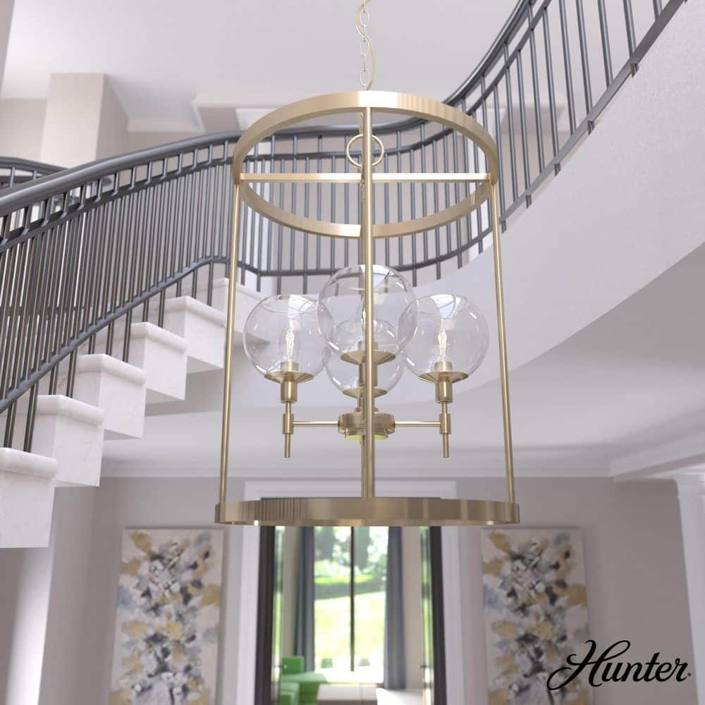 Alturas Gold Modern 4-Light Glass Pendant - 18.5" Wide