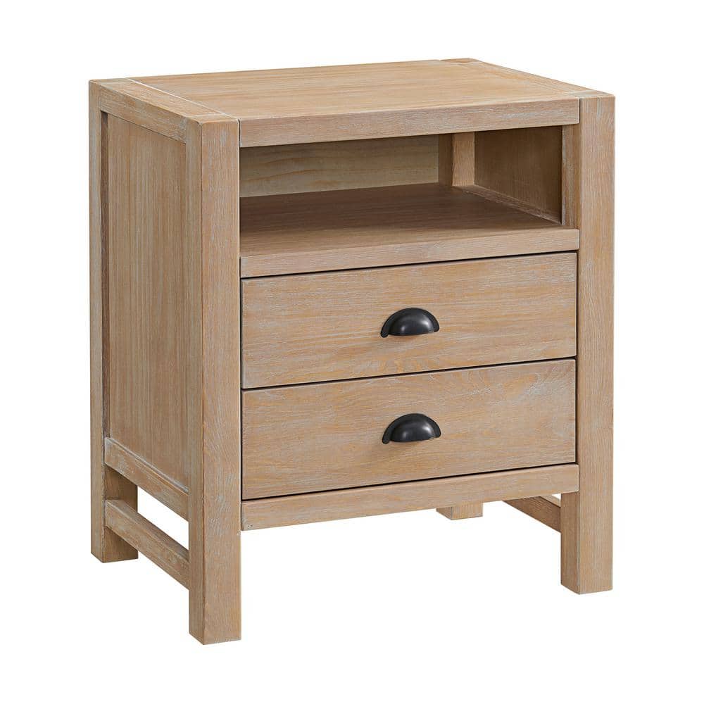 Arden Light Driftwood Pine Wood Queen Bedroom Set