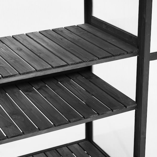 Runesay 62 in. x 31.5 in. x 22.4 in. Outdoor Wood Black Garden