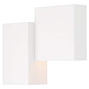 Madrid Contemporary 2-Light Matte White Dimmable Wall Sconce