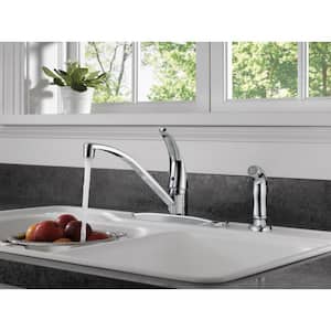 Core Single Handle Side Sprayer Standard Kitchen Faucet in Chrome