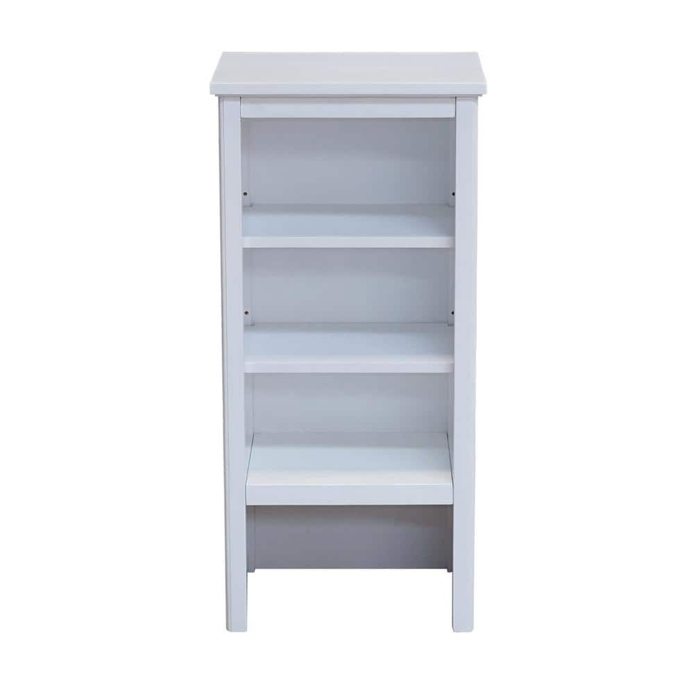 White MDF Bathroom Storage Cabinet with Adjustable Shelving