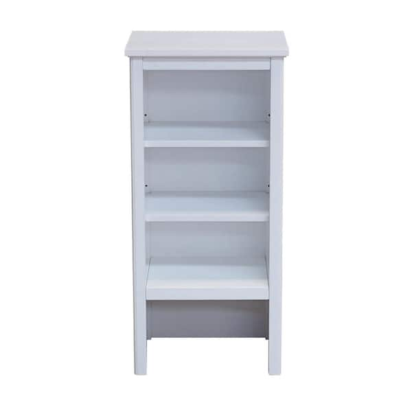 Dorset 17cm very slim narrow white bathroom storage furnitue with 4 drawers