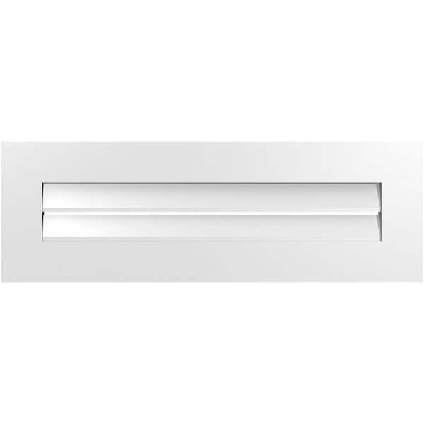 Ekena Millwork 36 in. x 12 in. Vertical Surface Mount PVC Gable Vent: Functional with Standard Frame