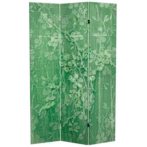 6 ft. Tall Silent Forest Canvas 3-Panel Room Divider