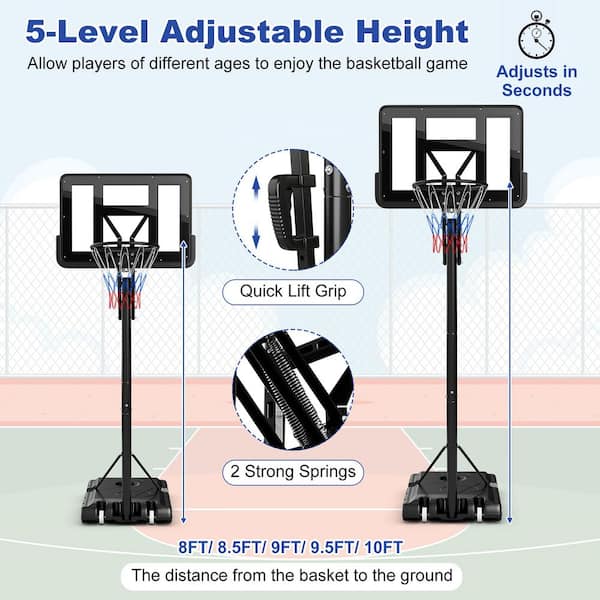 Force In Ground Adjustable Basketball Goal