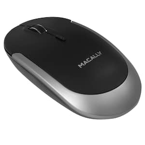 Silent Wireless Bluetooth Mouse for Mac/PC, Compact Design :Optical Sensor and DPI Switch 800/1200/1600, Black