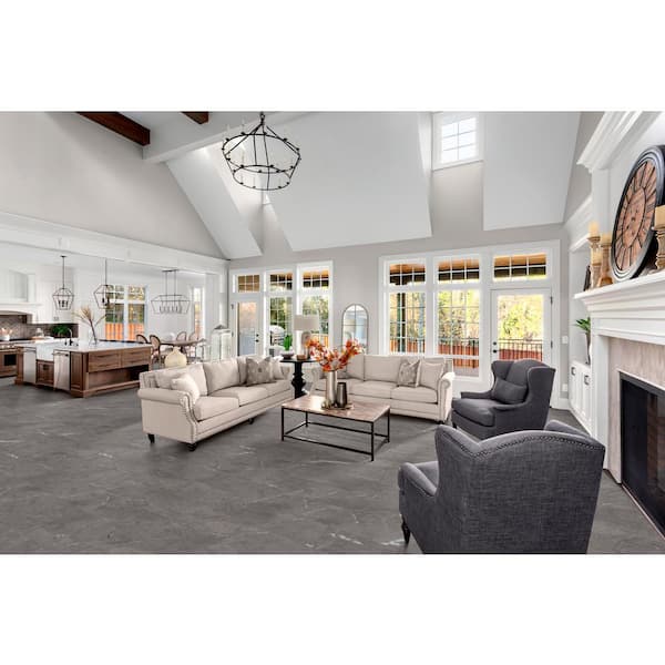 Coloda Ridge Slate 22 MIL 9.06 in. W x 48.03 in. L Waterproof Click Lock Vinyl Tile Flooring (21.15 sq. ft. /Case)