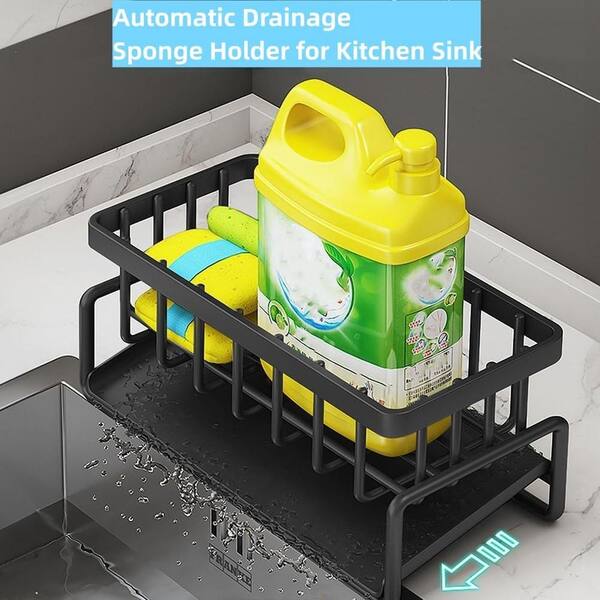 2pcs Kitchen Sponge Holder Adhesive Sink Sponge Drain Drying Rack Storage  Holder