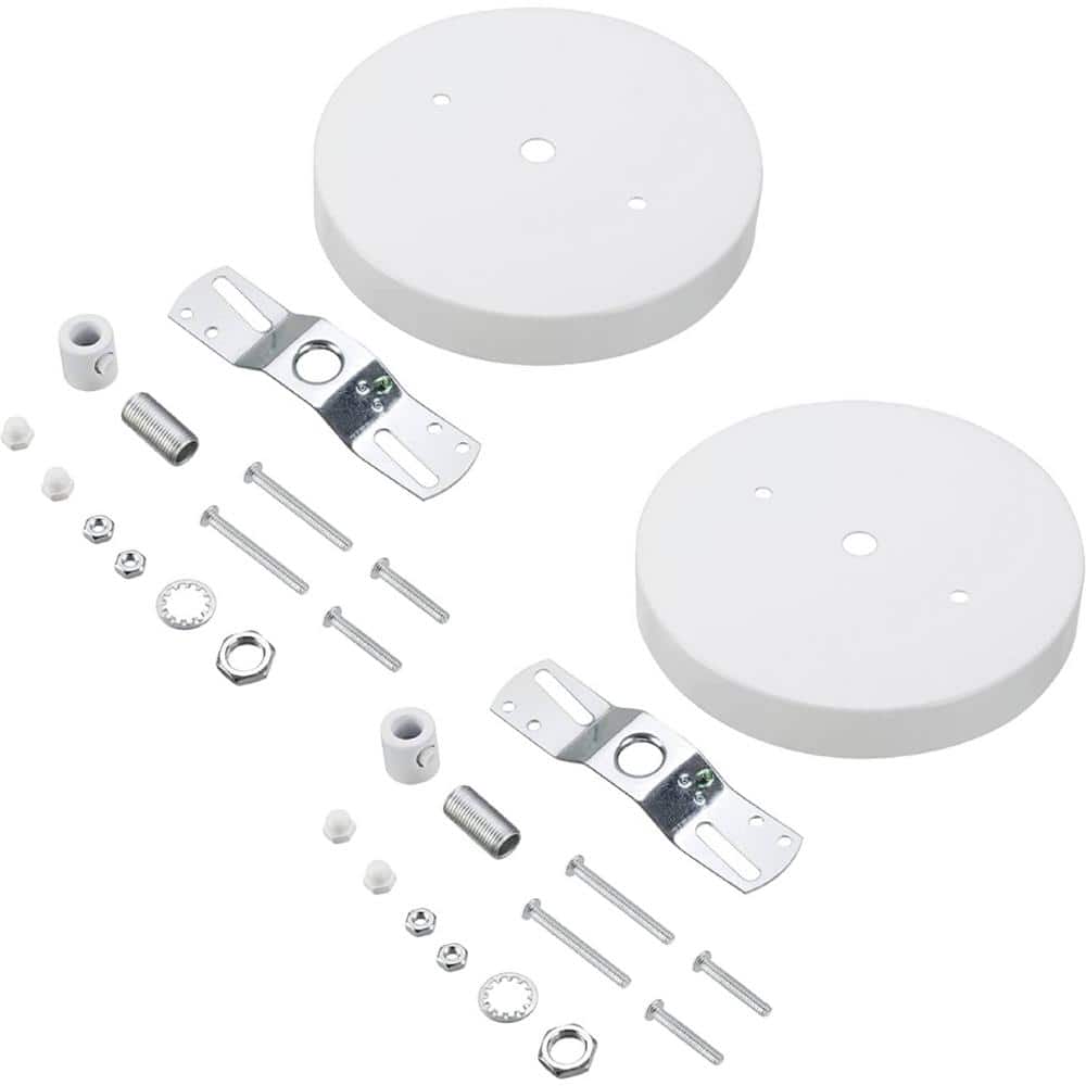 4-3/4 in. Dia and 7/16 in. Center Hole Matte White Finish Chandelier Fixtur