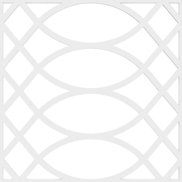 Ekena Millwork 36-in x 30-in Smooth White PVC Fretwork Wall Panel in the Wall  Panels department at