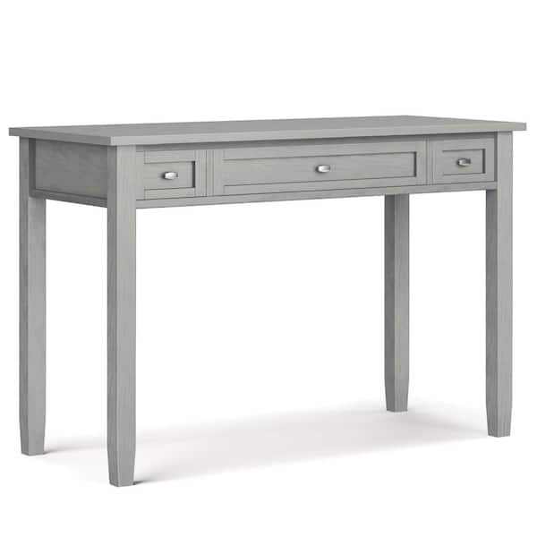 Warm Shaker 48 in. W Rectangle Fog Grey Solid Wood Desk