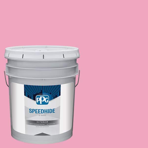 5 gal. PPG1181-4 Tickled Pink Semi-Gloss Exterior Paint