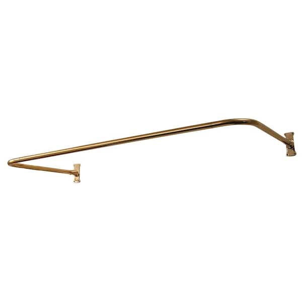 Barclay Products 48 in. x 26 in. U Shower Rod in Polished Brass