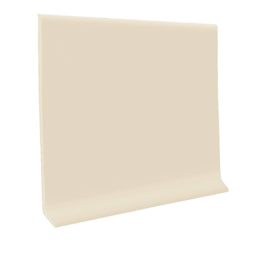 ROPPE Vinyl Self Stick Almond 4 in. x 0.080 in. x 20 ft. Wall Cove Base